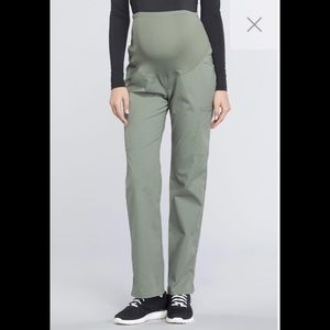 CHEROKEE -Maternity Straight Leg Scrubs Pants - Olive S